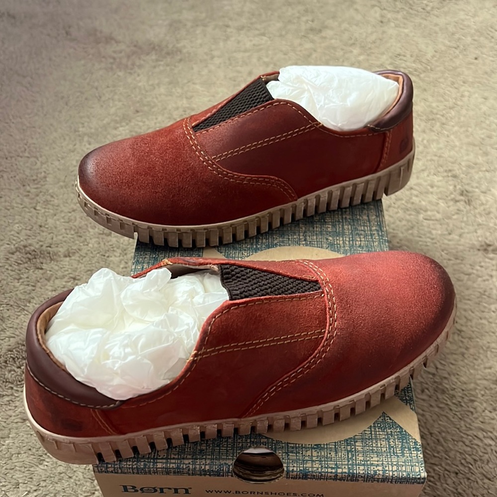 Born Gored Leather Slip Dress On Sneakers